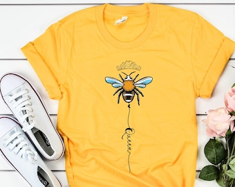 Queen Bee T-Shirt, Feminist Honeybee Graphic Tee