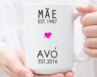 Portuguese Avo Coffee Mug, Grandmother Coffee Cup, White Ceramic 15 Oz Mug, Gifts for Avo, Portugal Gifts, Portuguese Decor, Mothers Day