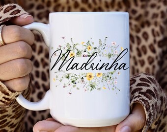 Madrinha Mug, Tazza madrina portoghese, Tazza nuova madrina, Tazza battesimo, Tazza portoghese, Tazza Portogallo, Tazza cristiana, Tazza cattolica