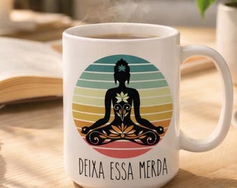 Taza de yoga Stay Zen, divertido regalo portugués