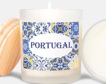 Portuguese Scented Candle, Soy Handpoured Candle, Natural Candle, Portugal Gift, Housewarming Gifts, Home Frangrance, Portugal Azulejo Decor