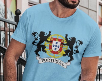 Personalisiertes Portugiesisches Tshirt, Portugal Wappen T-Shirt, Portugal Pride, Portugal Geschenke, Portugal Wappen Tshirt, Portugiesische Flagge Shirt