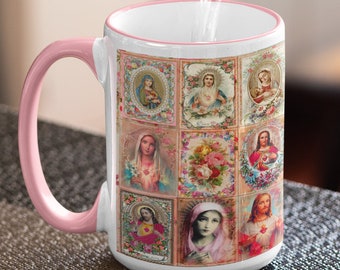 Jesus Christus Jungfrau Maria Becher, Heiliger Becher, religiöse Geschenke, christliche Becher, katholischer Becher, Ideen religiös, Kaffeeliebhaber Geschenke, Sacred Heart