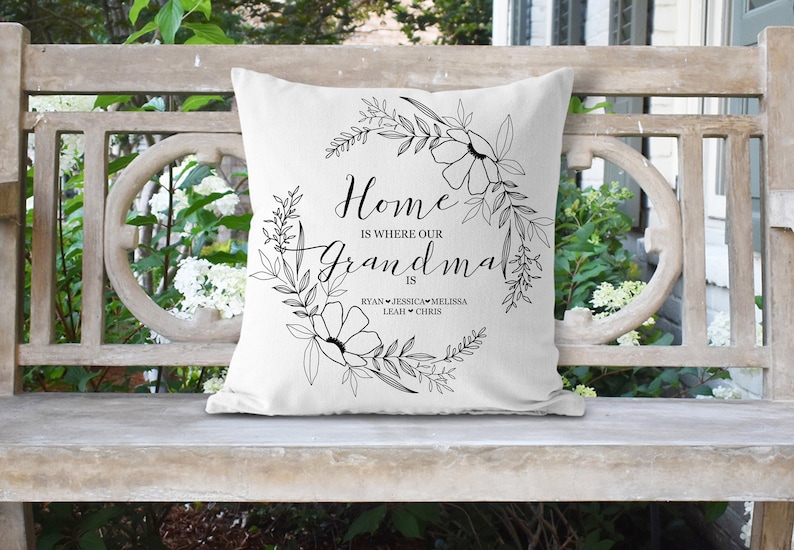 Personalized Grandma Pillow Mothers Day Pillow Custom Nana Etsy