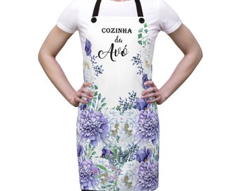 Portuguese Grandmother Apron, Floral Kitchen Decor, Avó Gift