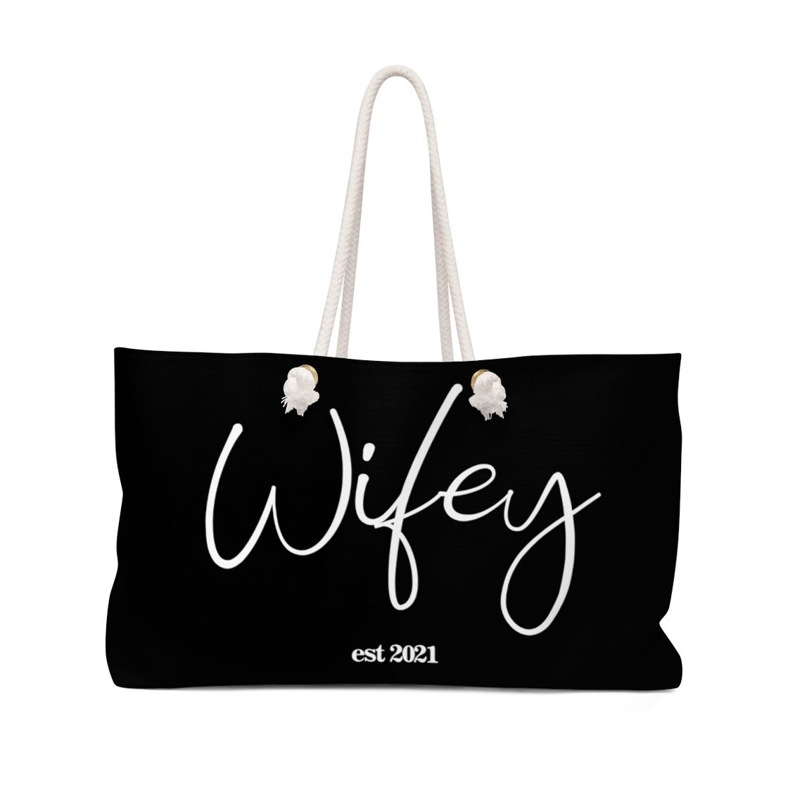 Wifey Honeymoon Tote Honeymooners Travel Bag Summer Vacation | Etsy