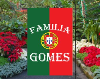 Portuguese Garden Flag, Portuguese Pride, Personalized Portugal Flag, Entryway decor, Outdoor home decor, Customized Home flag, Welcome flag