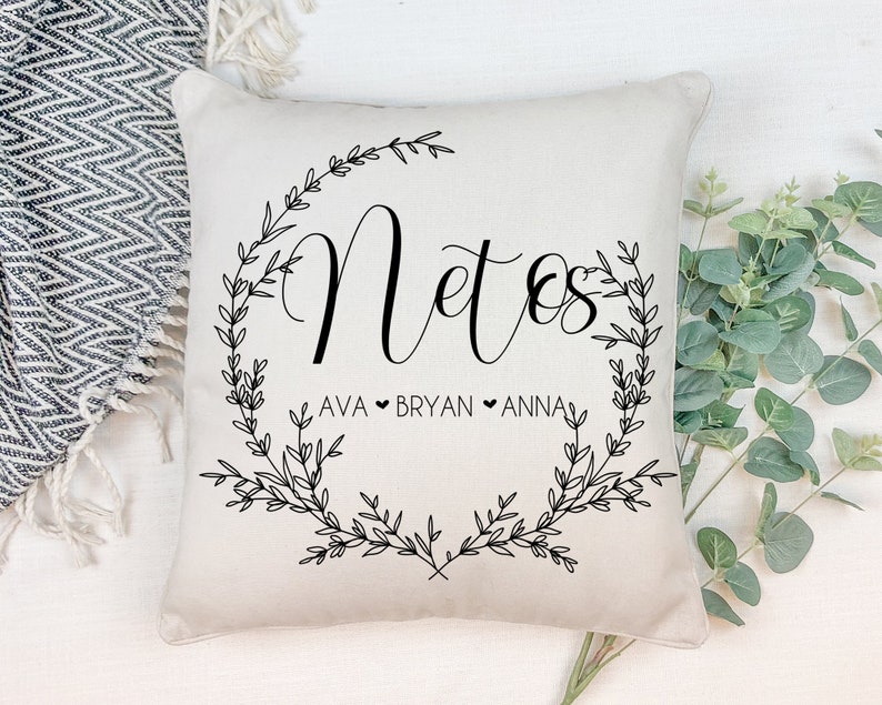 LisbonBlue Grandchildren Pillow - Thumbnail 2