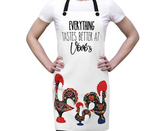 Custom Portugal Avo Apron, Portuguese Vovo apron, Barcelos Rooster, Grandmother Portugal Apron, Portuguese cooking apron, Mothers day gift