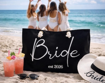 Bride Tote weekend bag, Future Mrs bag, Honeymoon travel bag,Bride to be Wedding tote, Bachelorette Beach bag, Bridal shower gift, wifey bag