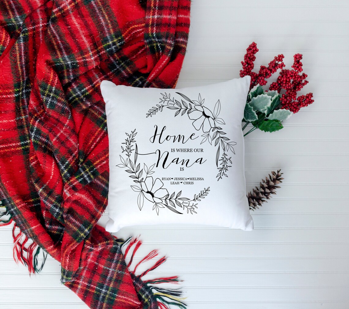 Personalized Grandma Pillow Mothers Day Pillow Custom Nana Etsy
