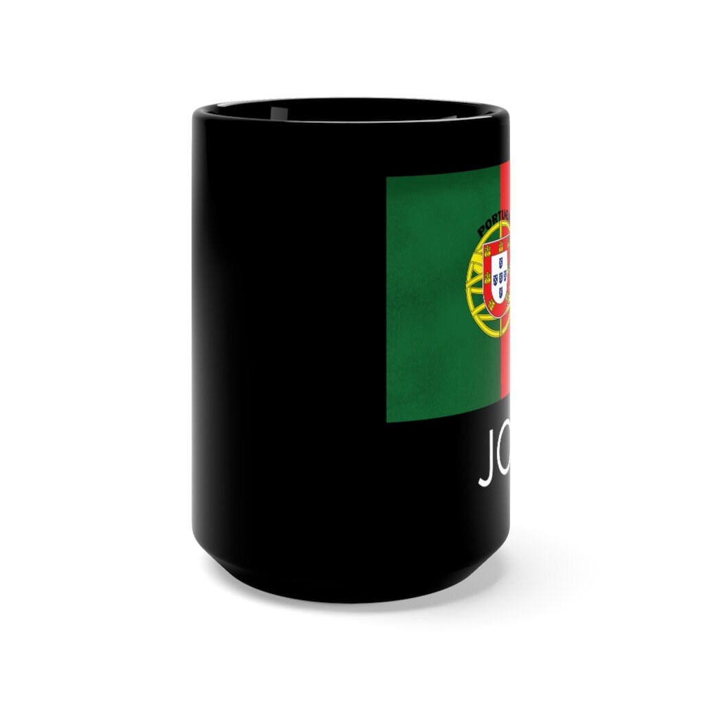 Portuguese Flag Black Mug Personalized Flag Mug Portuguese | Etsy