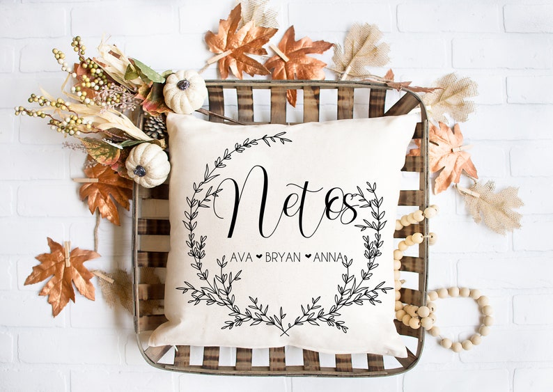 LisbonBlue Grandchildren Pillow - Thumbnail 4