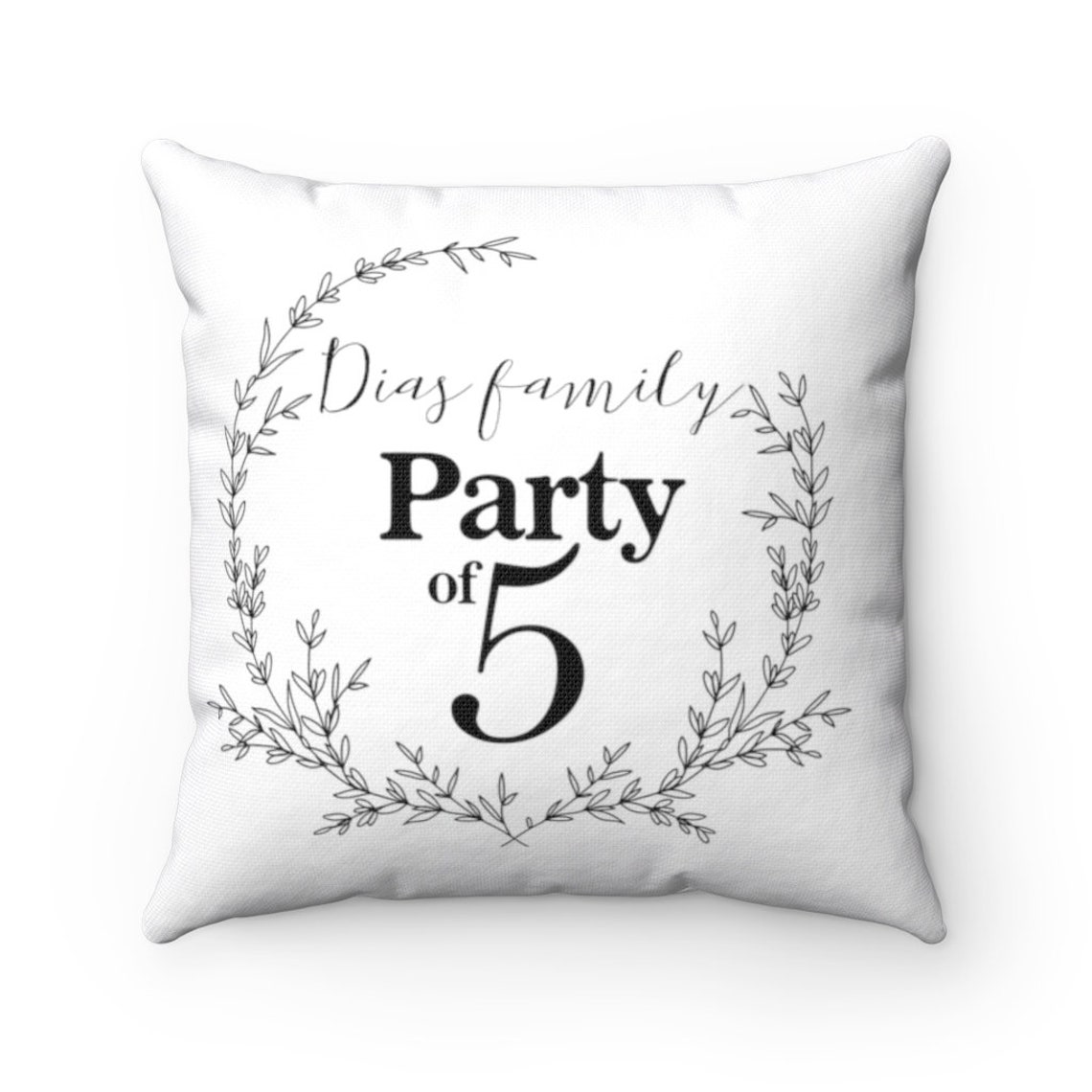 Personalized Party of Family Pillow Family Last Name Etsy