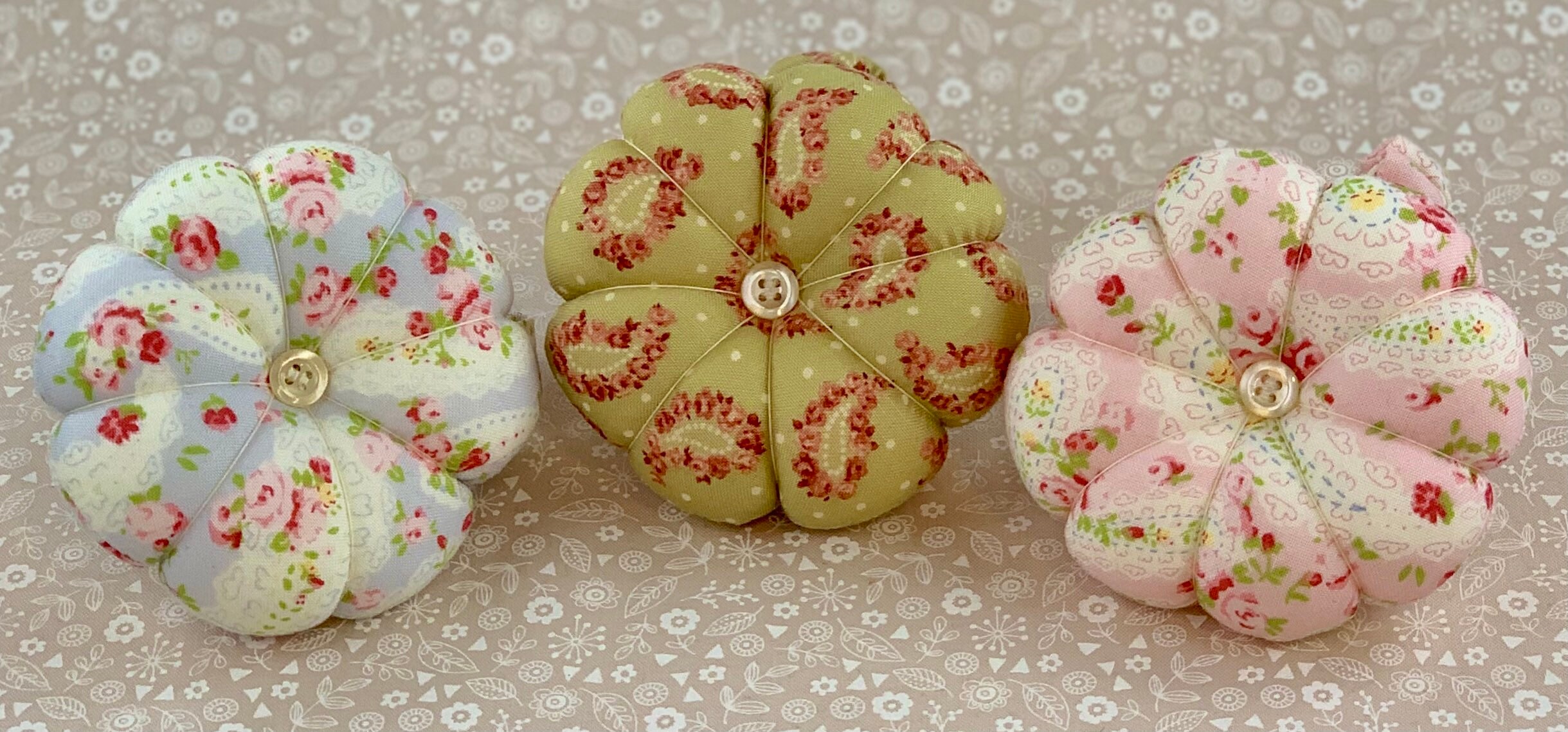Floral Paisley Wrist Pincushions Etsy