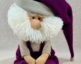 Purple Jolly Santa