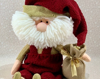 Red Jolly Santa with Bag