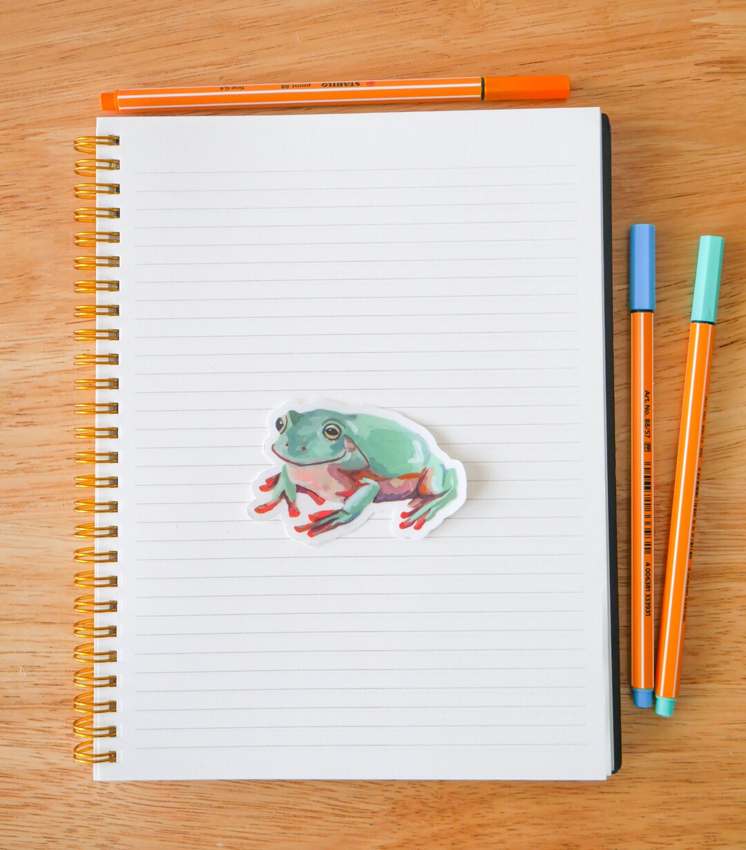 Tree Frog Watercolor Vinyl Sticker 3x2" - Weatherproof Decal - White's ...