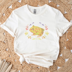 Floral Albino Pac Man Frog Unisex Softstyle T-Shirt