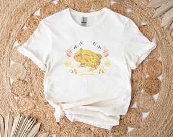 Floral Albino Pac Man Frog Unisex Softstyle T-Shirt