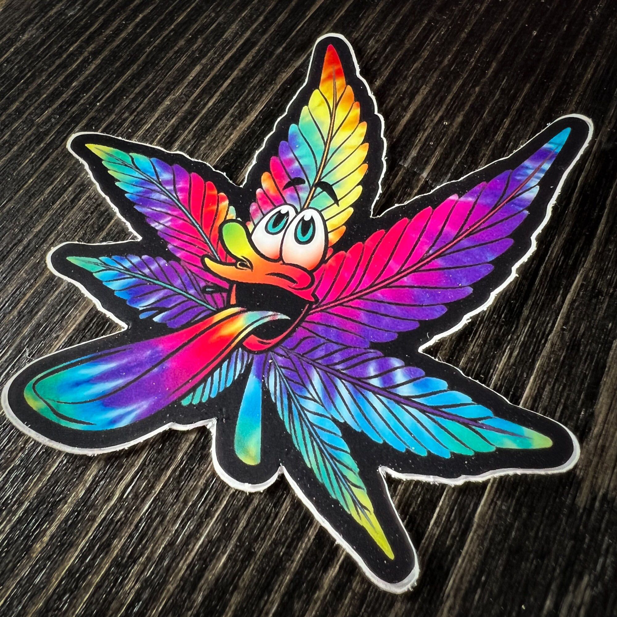 Tie Dye Weed Leaf Sticker [ Marijuana Decal | Water Bottle Sticker ...