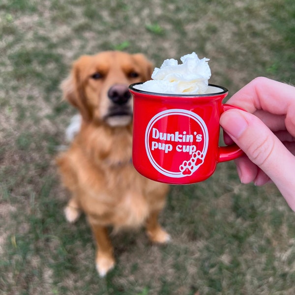 Reusable Pup Cup | Custom Puppuccino Mug | Dog Mom Gift | 2oz Personalized Pup Cup Mug