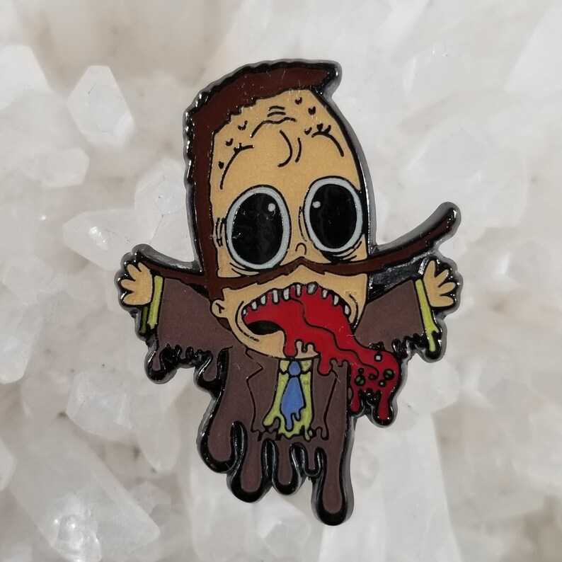 Trippy Jimmy Psychedelic Super Jail LSD Acid Blotter 90s Cartoon Glow Enamel Hat Pin Lapel Pin Animal Pin EDM Dubstep Pin Festival Pin