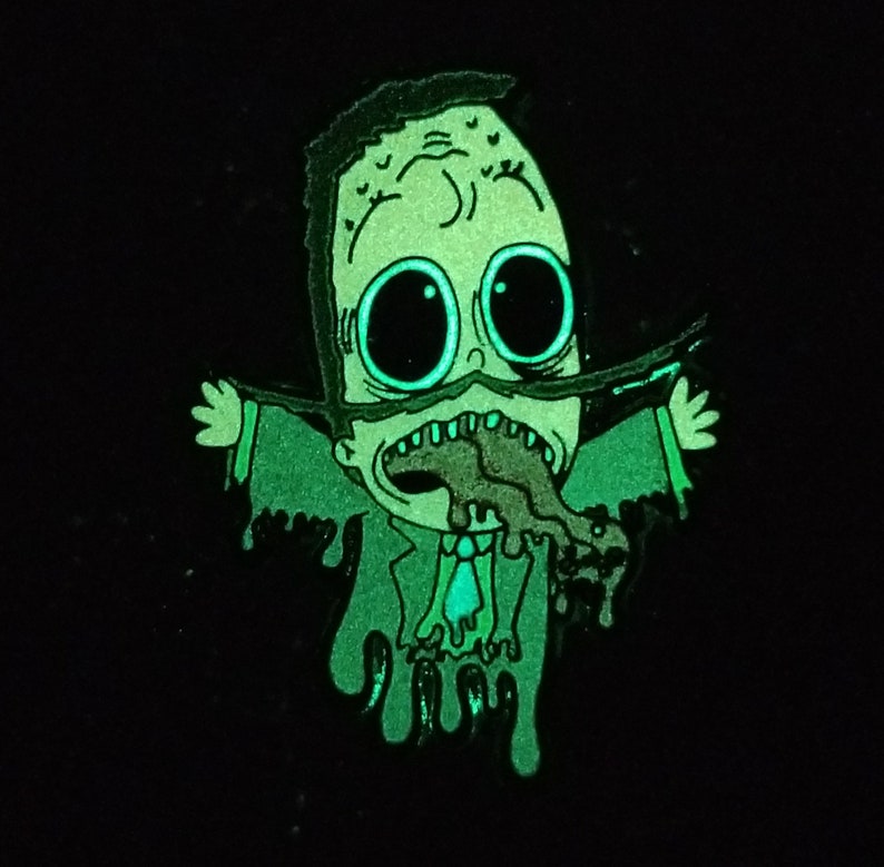 Trippy Jimmy Psychedelic Super Jail LSD Acid Blotter 90s Cartoon Glow Enamel Hat Pin Lapel Pin Animal Pin EDM Dubstep Pin Festival Pin