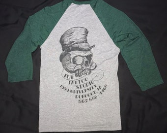INK Tattoo Studio Unisex New Logo 3/4 Sleeve Baseball Tee