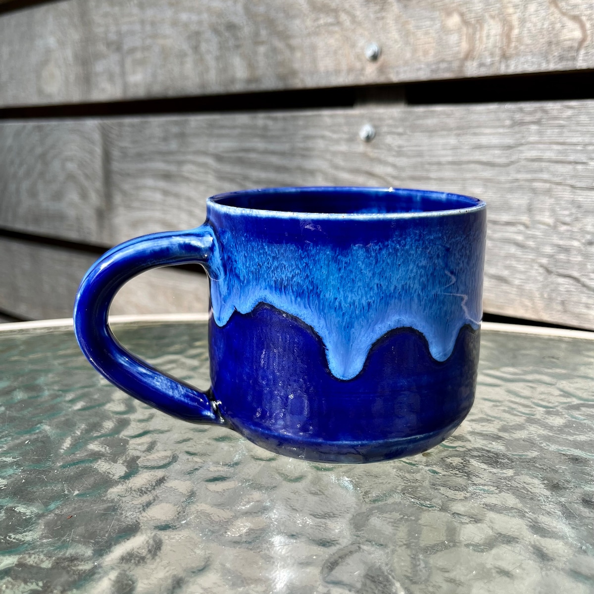Ceramic Blue Mug - Etsy