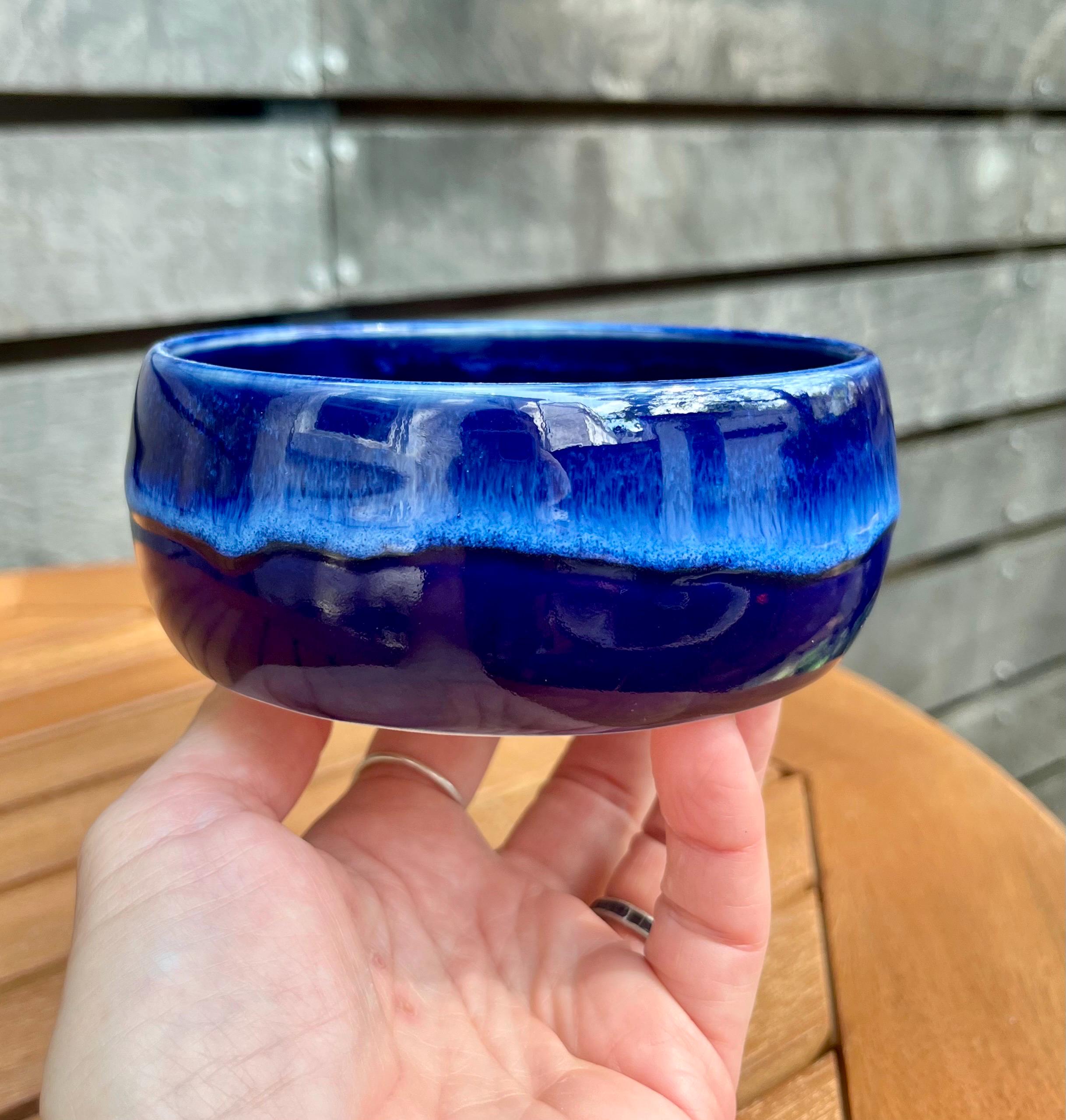青い陶器のボウル 小さな陶器の青いボウル - Etsy 日本