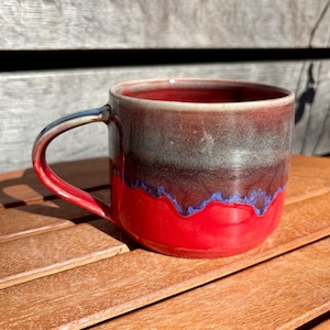 Ceramic Red and Blue Mug