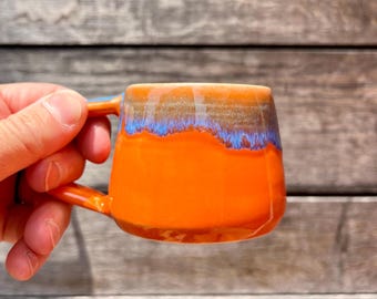 Ceramic Orange and Blue Mug - Etsy 日本