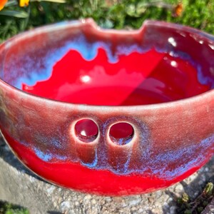 Handmade Red and Blue Noodle Bowl image 7