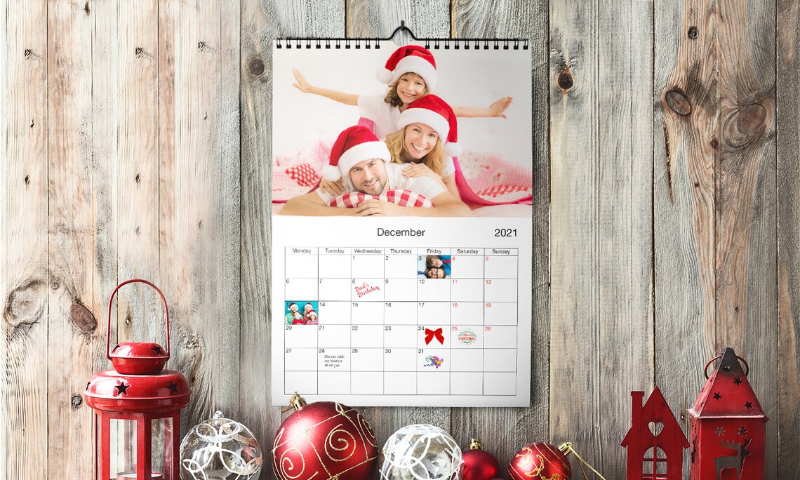 Calendrier mural photo personnalisé 2021 calendrier photo | Etsy