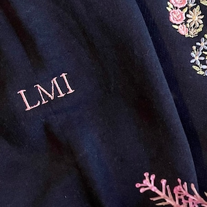 SLEEVE PERSONALIZATION UPGRADE Sleeve Initials Name on Sleeve Upgrade for Sweatshirt