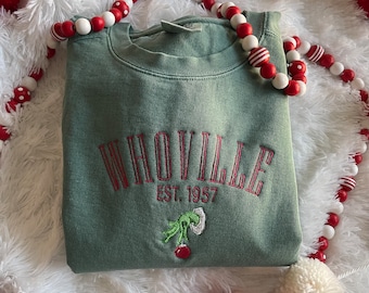 CHRISTMAS EMBROIDERED SWEATSHIRT Christmas Sweatshirt Stocking Stuffer Gift for Friends Christmas Gift for Christmas Embroidered Crewneck