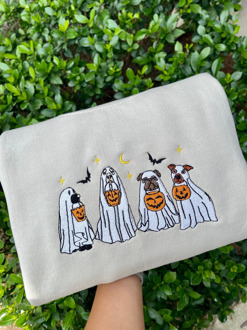 Feeling Spooky Halloween Embroidered Sweatshirt