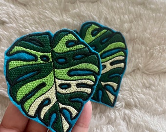 Monstera Iron On Patch Plant Club Life Iron On Patch Plants Patches for Hats Plant Mom Patch Monstera Plant Patch Patches for Jacket