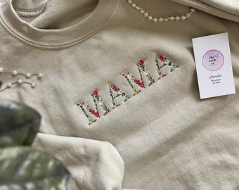 EMBROIDERED MAMA SWEATSHIDT Zukünftige Mama Braut, personalisiertes Sweatshirt Mama Junge Mama Mädchen Mama besticktes Sweatshirt Besticktes Sweatshirt Benutzerdefiniertes Geschenk für sie