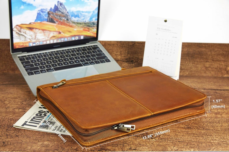 Distressed Leather Portfolio Leather Compendium Folders Etsy