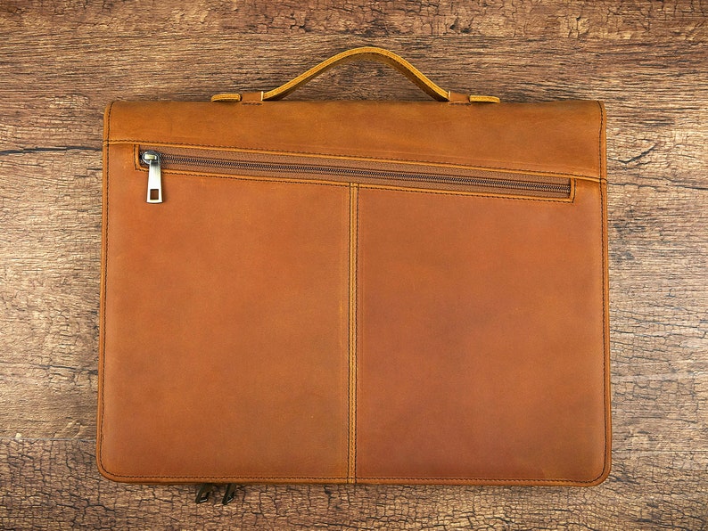 Distressed Leather Portfolio Leather Compendium Folders Etsy