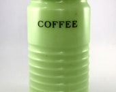 Authentic 1930 39 s Jeanette Jadite Jadeite Coffee Canister