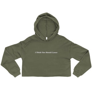 I think you should leave embroidered Crop Hoodie