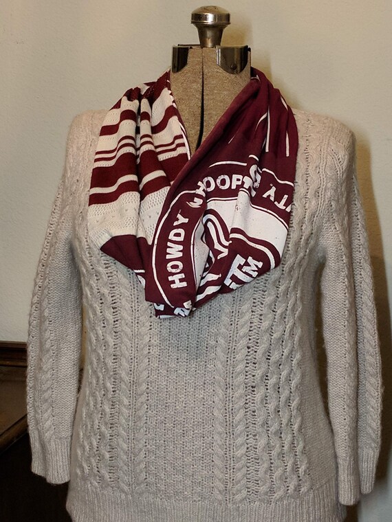 Texas A&M University Upcycled T-Shirts Infinity Scarf in | Etsy