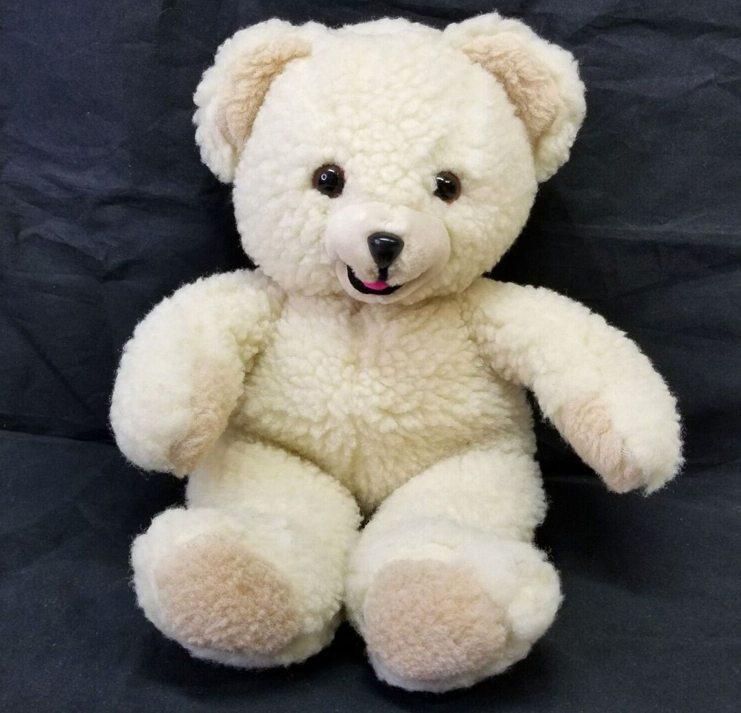 Vintage Russ Snuggle Bear Plush 15 Teddy Bear 1986 Lever Etsy