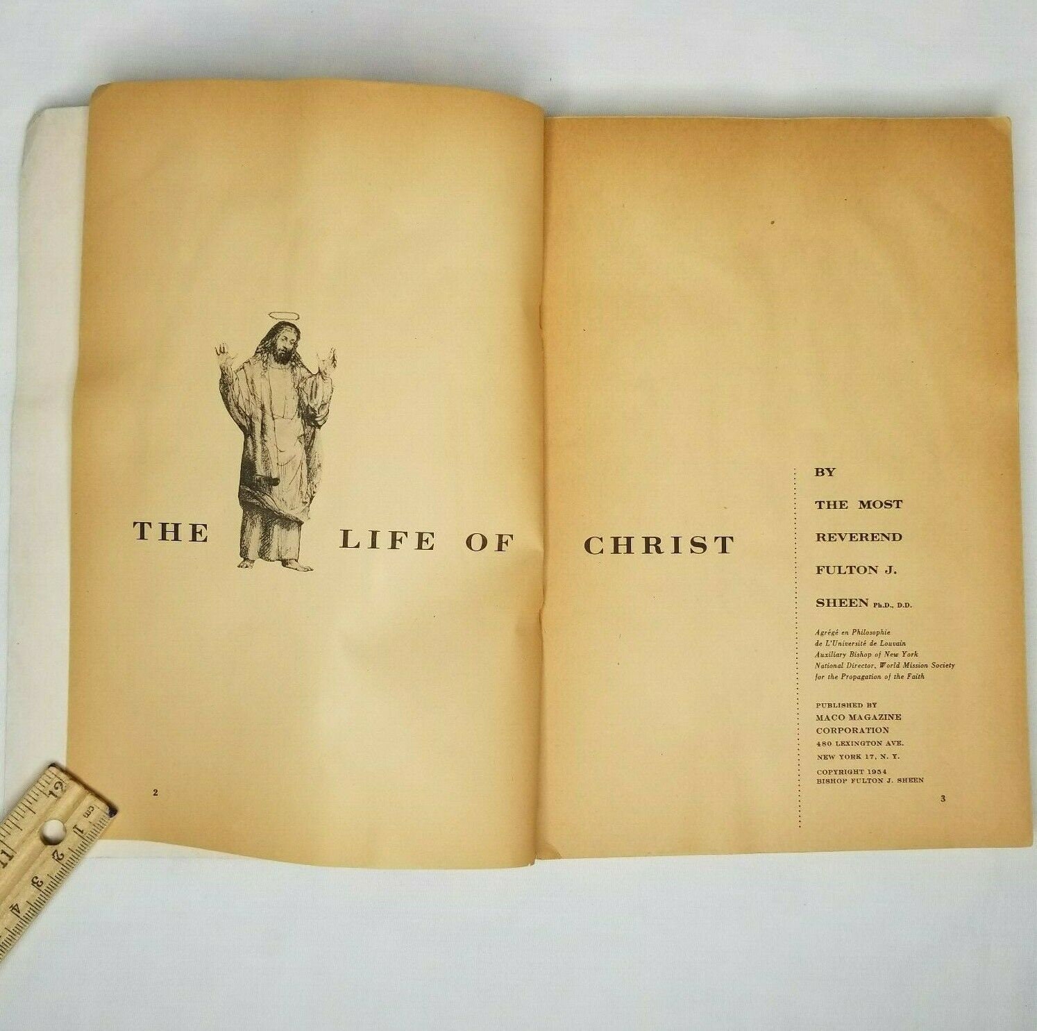 The Life of Christ Fulton Sheen Maco Magazine 1954 Christian Book ...