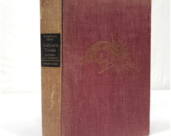 Gulliver's Travels Jonathan Swift Illustrated Jon Corbino Vintage 1945 Hardcover