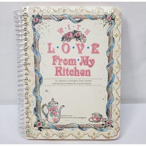 With Love From My Kitchen Create Your Own Cookbook DIY Recipe Book Edwards NEW Vintage Victorian Edition Strawberry Patch DIY Cookbook Gift