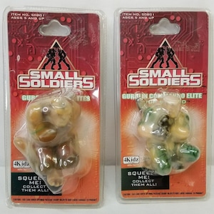 Vintage Small Soldiers Toy Gurglin Gorgonites Archer Commando Elite Chip Hazard Squeeze Toys 1990s Dreamworks Movie Characters 4Kidz 1998